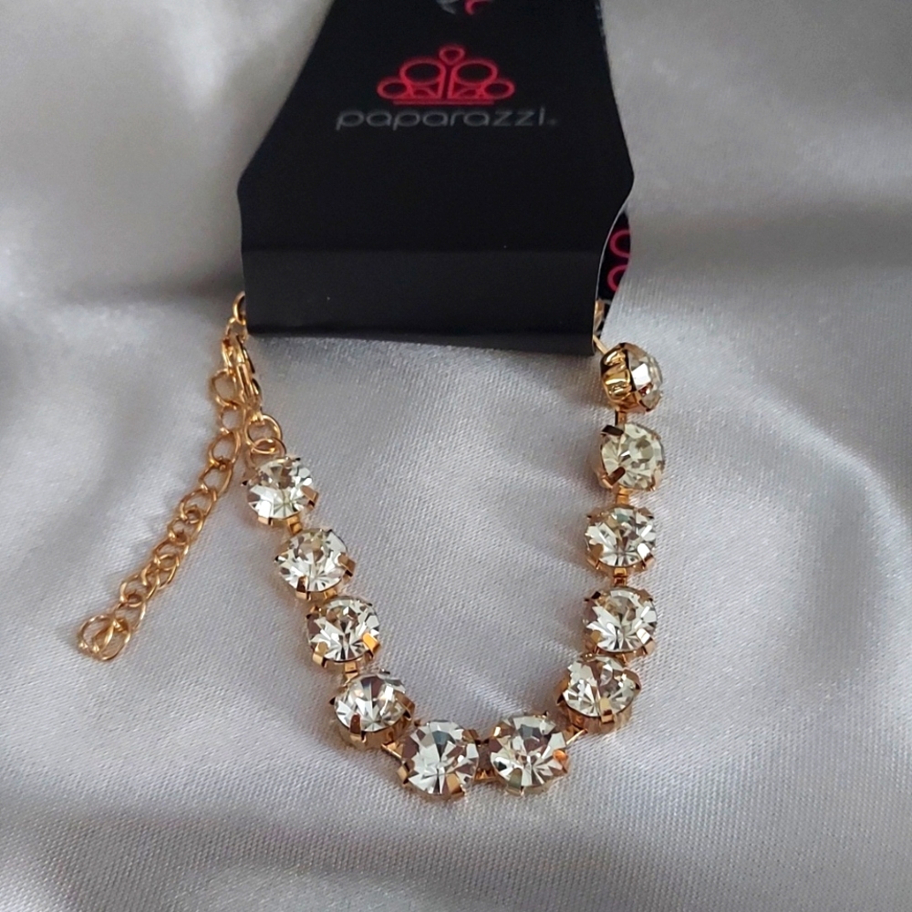 Gold rhinestone bracelet